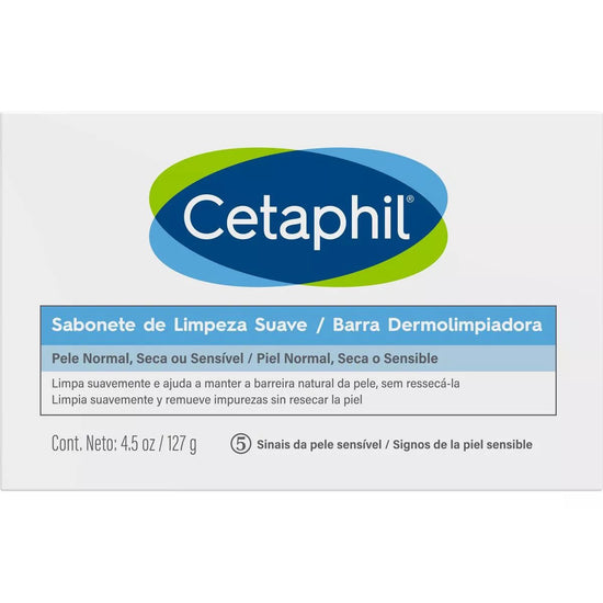 GALDERMA Cetaphil Barra Dermolimpiadora Suave, Corporal y Facial, 127gr