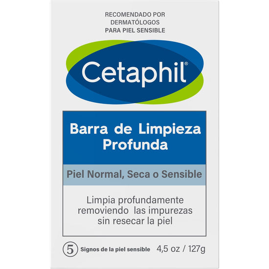 GALDERMA Cetaphil Barra de Limpieza Profunda, Corporal y Facial, 127gr