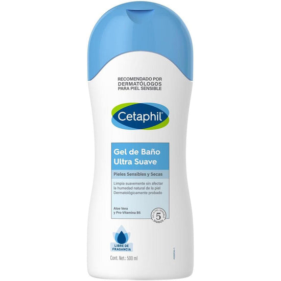 GALDERMA Cetaphil Gel de Baño Corporal, Limpieza Ultra Suave, Piel Sensible, 500ml
