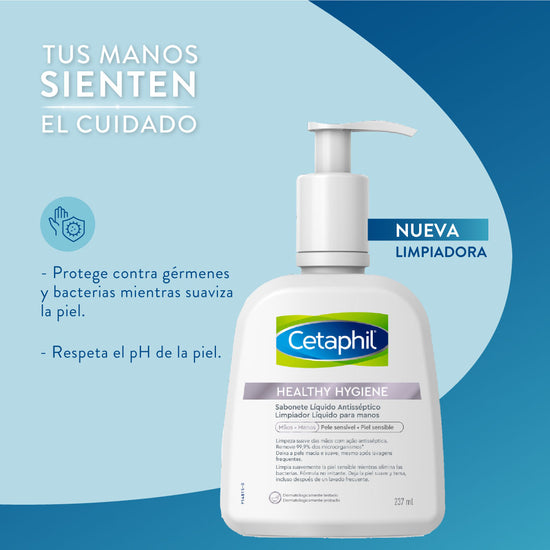 GALDERMA Cetaphil Healthy Hygiene, Jabón Líquido Suave para Manos, 237ml