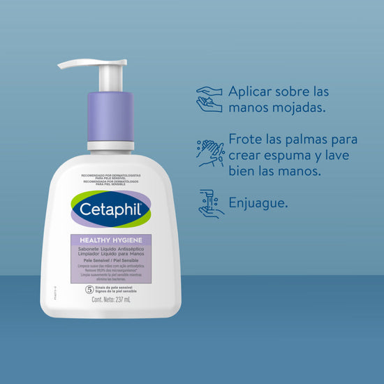 GALDERMA Cetaphil Healthy Hygiene, Jabón Líquido Suave para Manos, 237ml