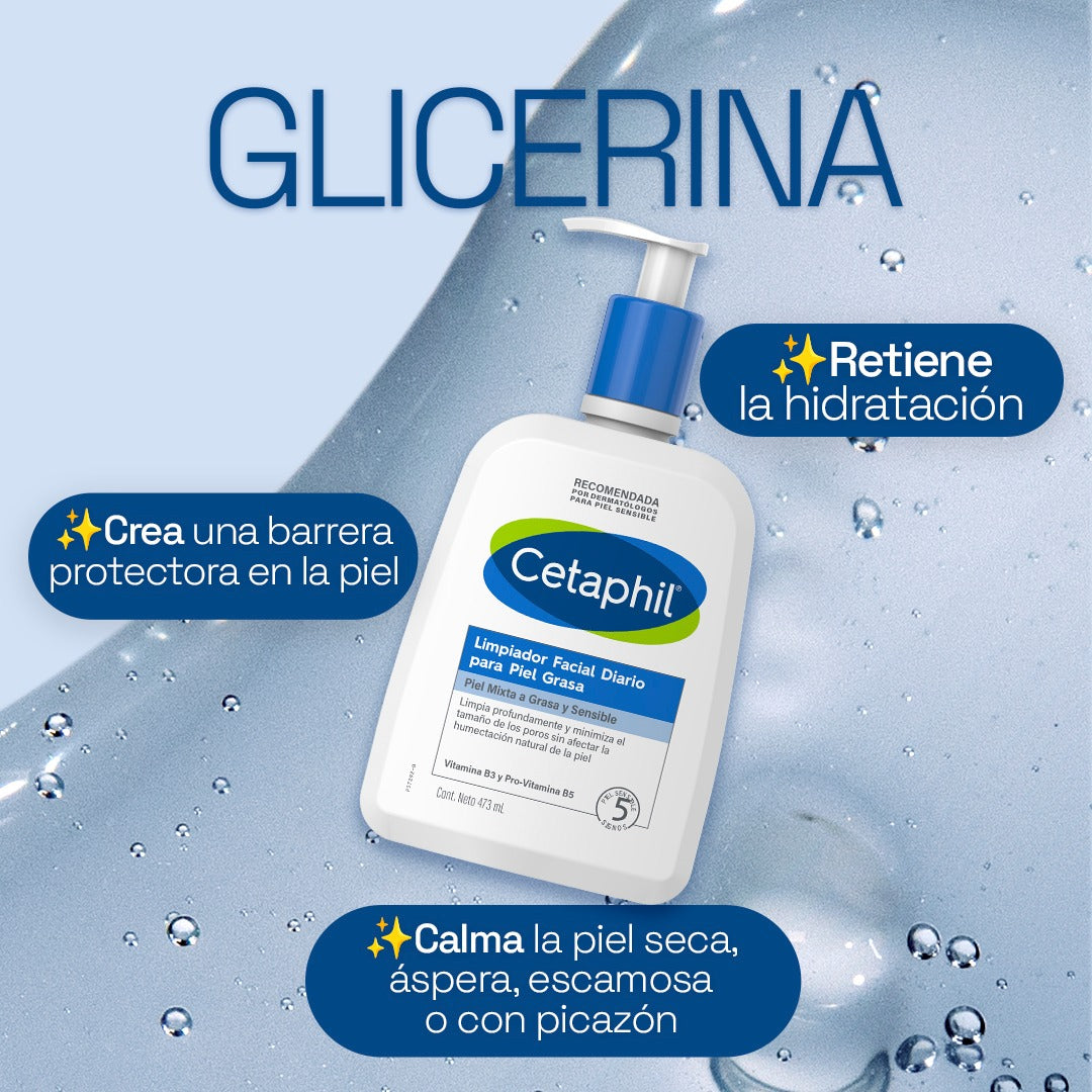 GALDERMA Cetaphil Limpiador Facial Diario Para Piel Grasa, 237ml