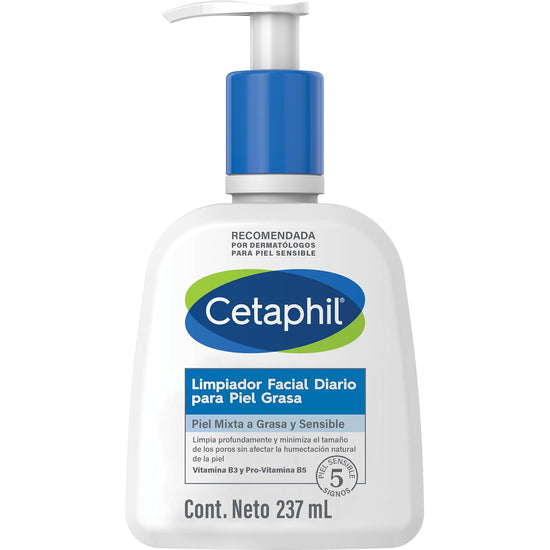 GALDERMA Cetaphil Limpiador Facial Diario Para Piel Grasa, 237ml