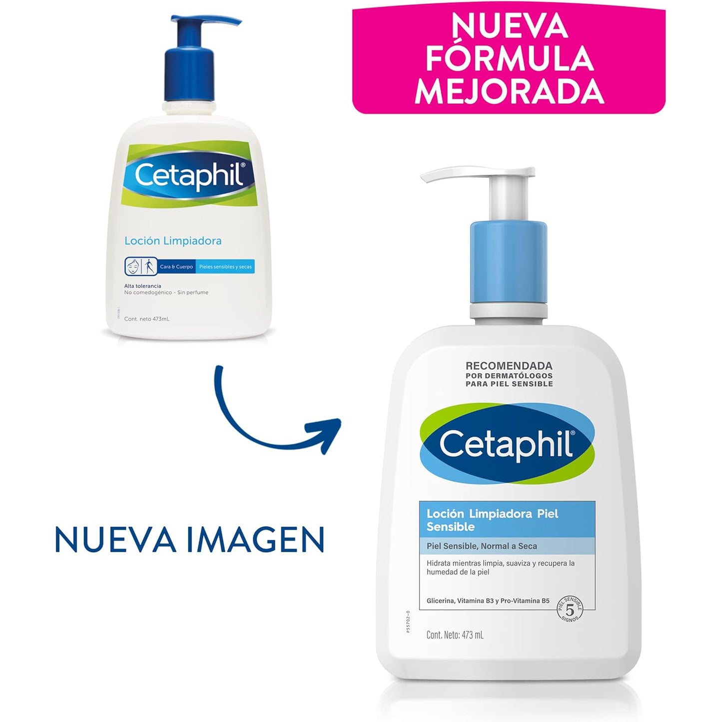 GALDERMA Cetaphil Loción Corporal y Facial Limpiadora Piel Sensible, 473ml