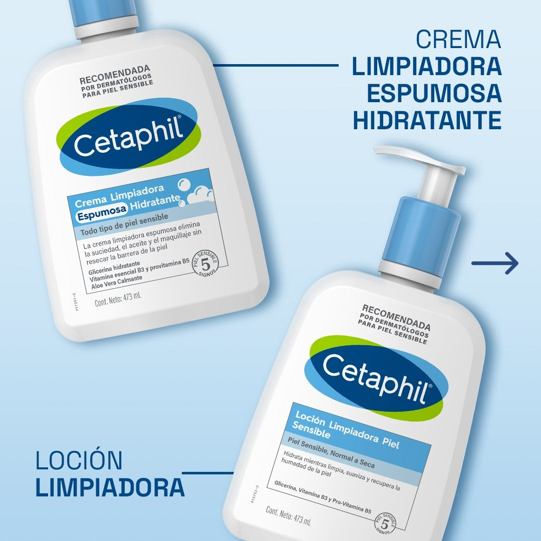 GALDERMA Cetaphil Loción Corporal y Facial Limpiadora Piel Sensible, 473ml