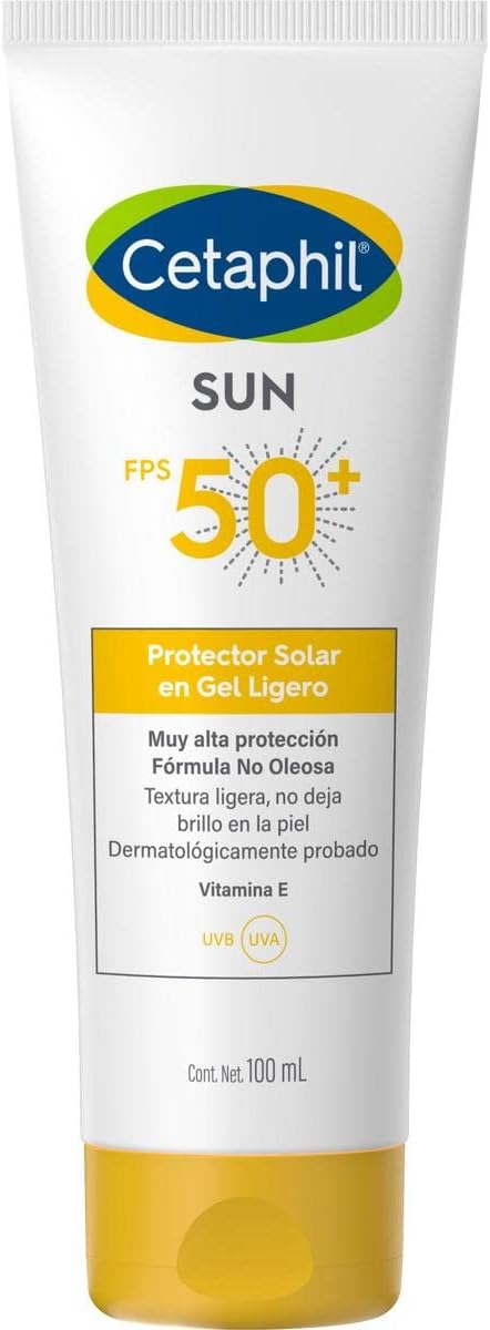 GALDERMA Cetaphil Sun FPS 50+ Protector Solar en Gel Ligero Hidratante, 100 ml