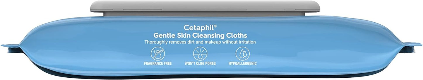 GALDERMA Cetaphil Toallitas de Limpieza Facial, para Piel Sensible, 1Pqt / 25 Toallitas