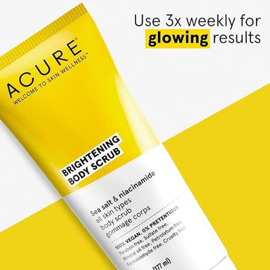 ACURE Brightening Body Scrub, Exfoliante Corporal Iluminador 177ml