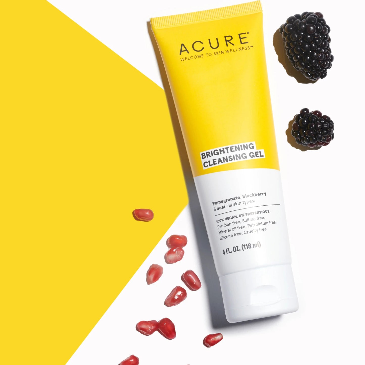 ACURE Brightening Cleansing Gel, Gel Limpiador Iluminador 118ml