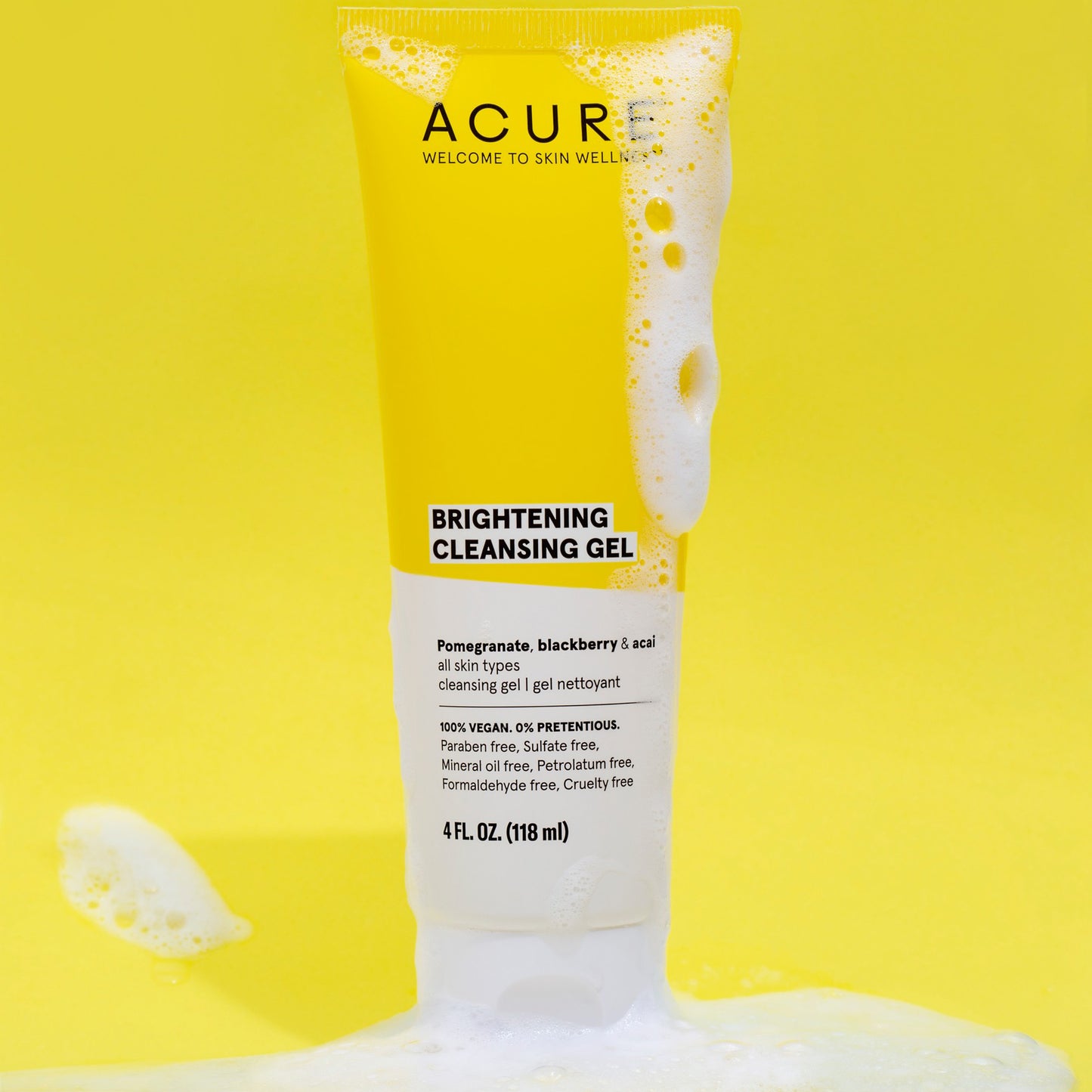 ACURE Brightening Cleansing Gel, Gel Limpiador Iluminador 118ml