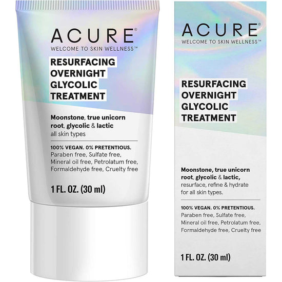 ACURE Resurfacing Overnight Glycolic, Crema Nocturna Iluminadora 30ml