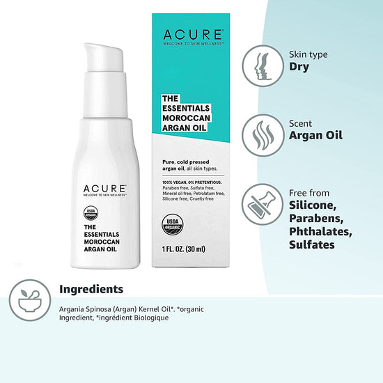 ACURE The Essentials Moroccan Argan Oil, Sérum Aceite de Argán 30ml