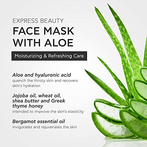 APIVITA Express Beauty Aloe Face Mask, Mascarilla Facial con Aloe