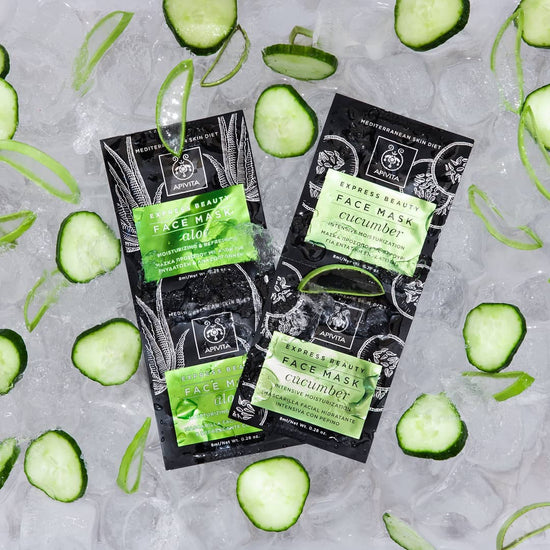 APIVITA Express Beauty Cucumber Face Mask, Mascarilla Facial con Pepino