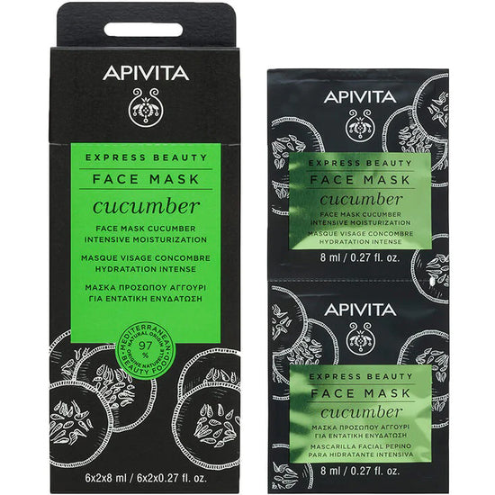 APIVITA Express Beauty Cucumber Face Mask, Mascarilla Facial con Pepino