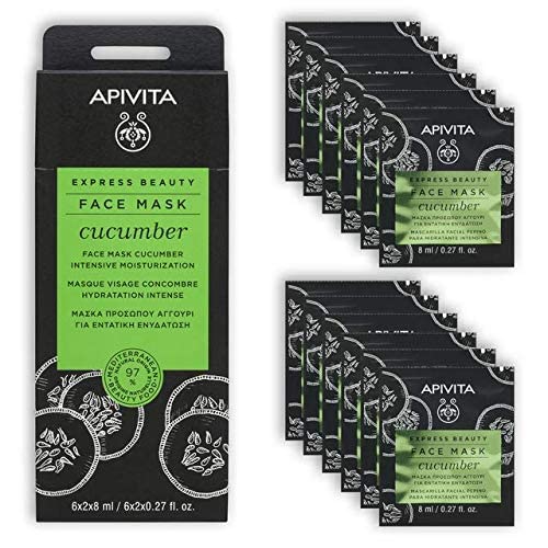 APIVITA Express Beauty Cucumber Face Mask, Mascarilla Facial con Pepino