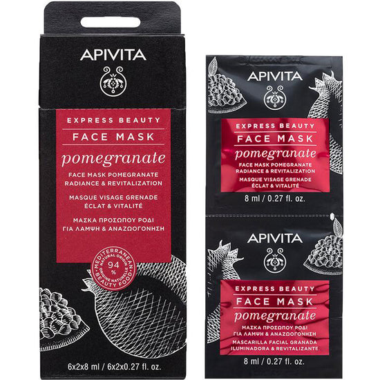 APIVITA Express Beauty Pomegranate Face Mask, Mascarilla con Granada