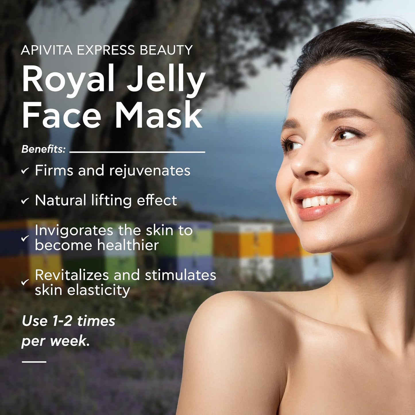 APIVITA Express Beauty Royal Jelly Face Mask, Mascarilla Facial con Jalea Real