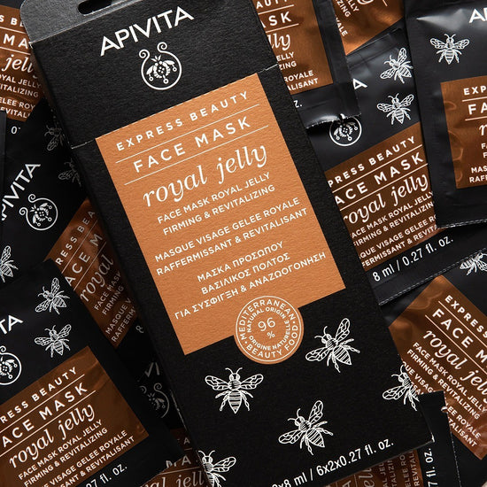 APIVITA Express Beauty Royal Jelly Face Mask, Mascarilla Facial con Jalea Real