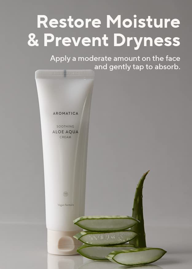 AROMATICA Aloe Aqua Cream, Crema Hidratante de Aloe Vera 150gr