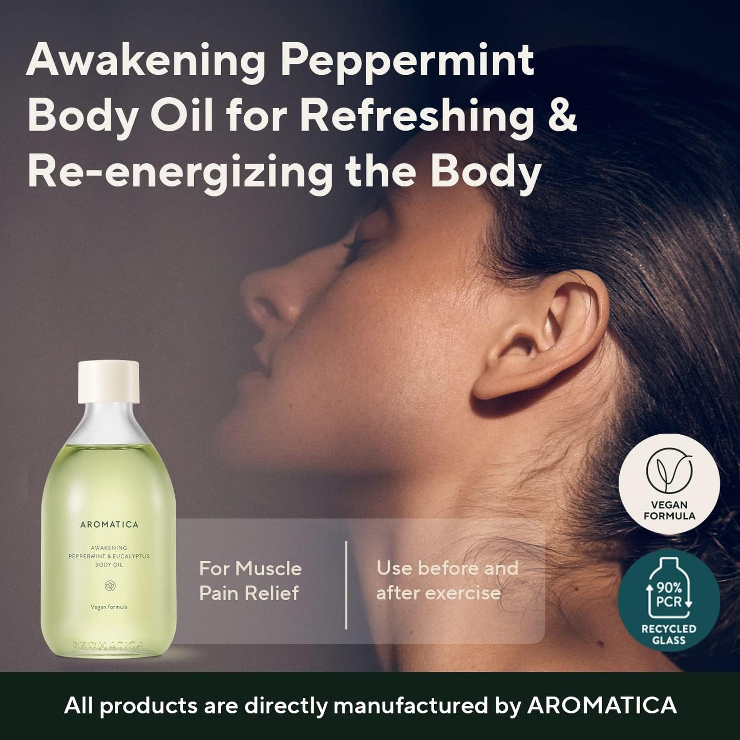 AROMATICA Awakening Body Oil Peppermint & Eucalyptus 100ml