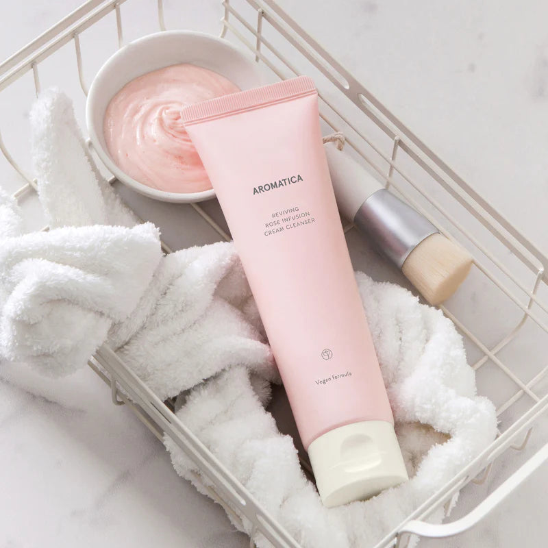 AROMATICA Reviving Rose Infusion Cream Cleanser, Crema Limpiadora 145gr