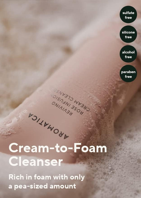AROMATICA Reviving Rose Infusion Cream Cleanser, Crema Limpiadora 145gr