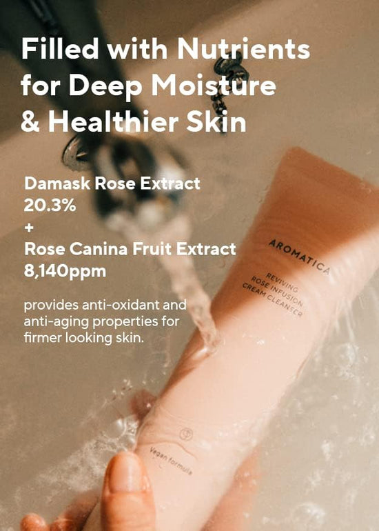 AROMATICA Reviving Rose Infusion Cream Cleanser, Crema Limpiadora 145gr