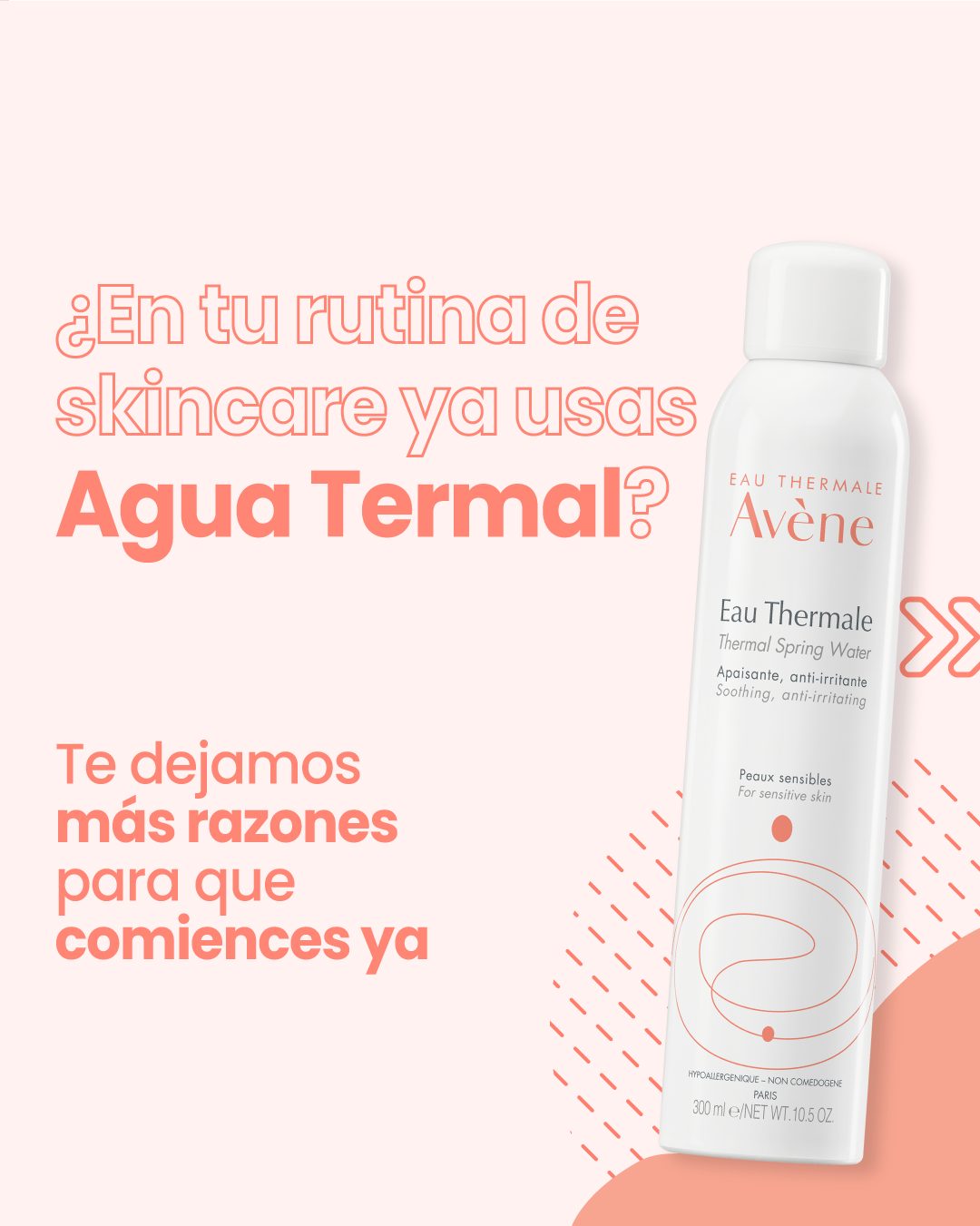 AVÈNE Eau Thermale, Agua Termal Spray Calmante Instantáneo