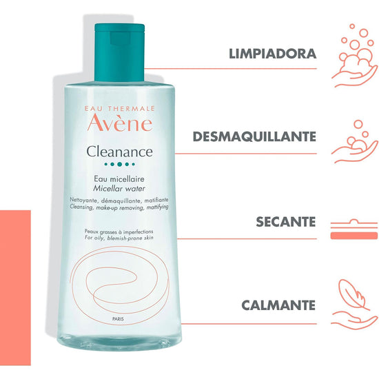 AVÈNE Cleanance Agua Micelar Desmaquillante Piel Grasa 400ml