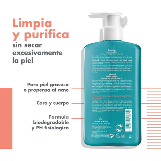 AVÈNE Cleanance Gel limpiador para Piel Grasa 400ml