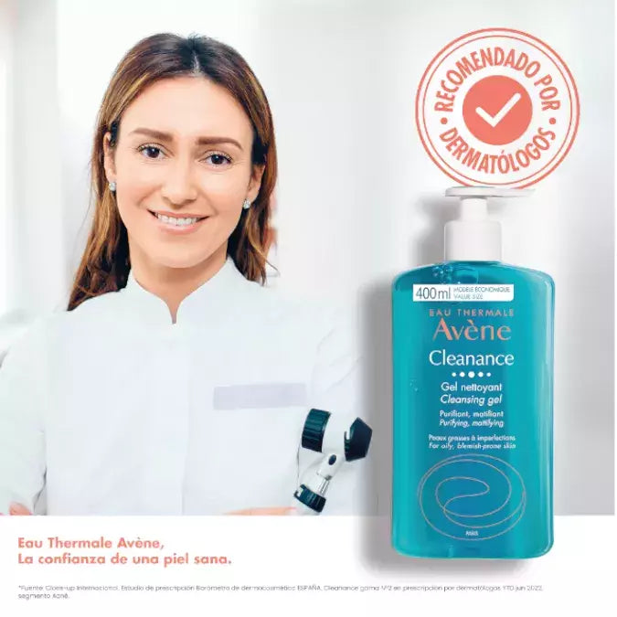 AVÈNE Cleanance Gel limpiador para Piel Grasa 400ml