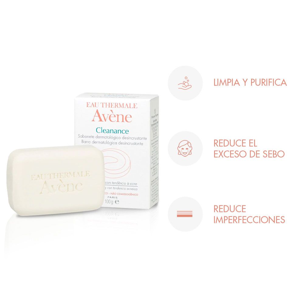 AVÈNE Cleanance Jabón en Barra Facial para Piel Grasa 100gr