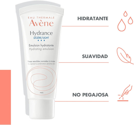 AVÈNE Hydrance Crema Ligera, Crema Hidratante Facial Ligera 40ml