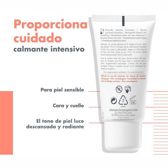 AVÈNE Mascarilla Facial Calmante Hidratante Piel Sensible 50ml