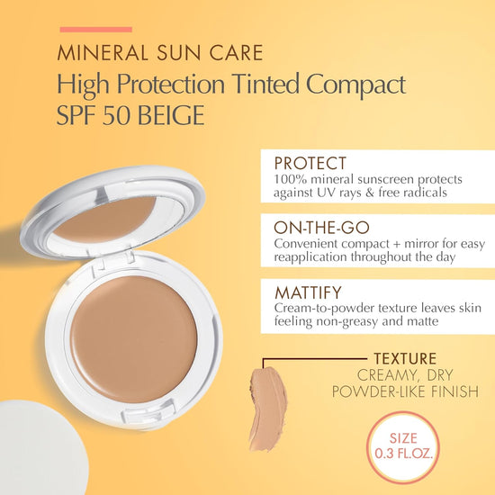 AVÈNE Maquillaje Compacto Mineral FPS 50, Tono Arena 10gr