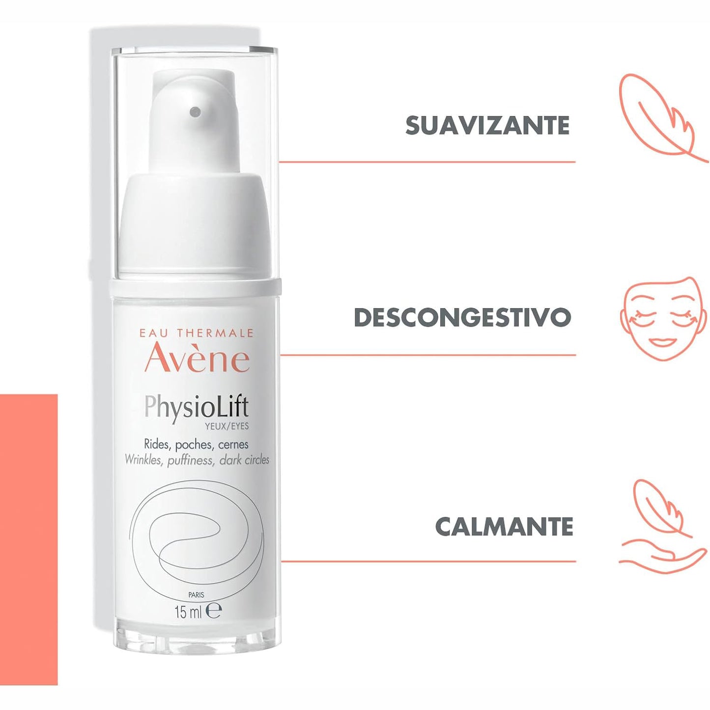 AVÈNE PhysioLift Contorno de Ojos con Ácido Hialurónico 15ml