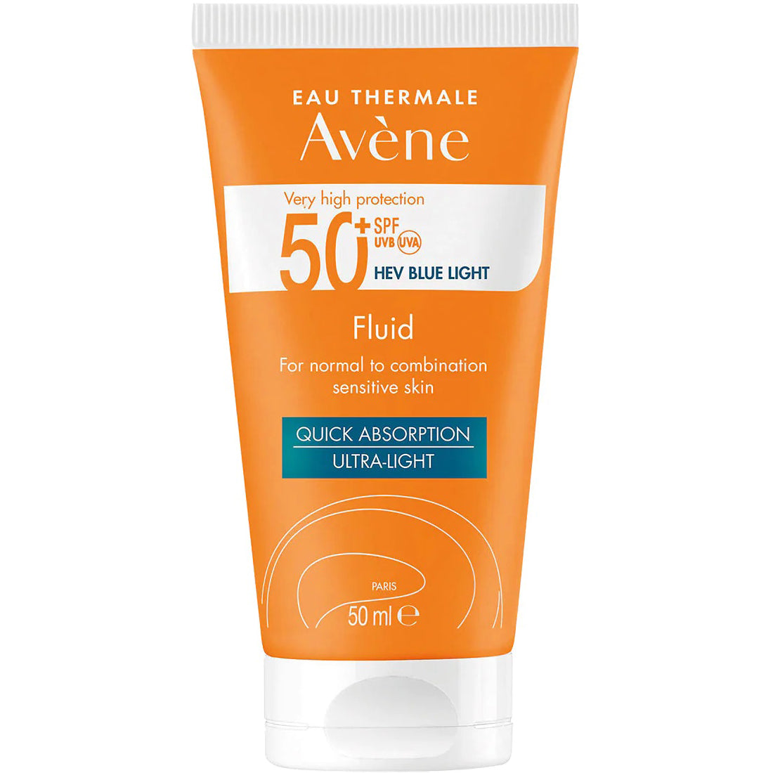 AVÈNE Protector Solar Fluido Contra Rayos UVB/UVA y LUZ AZUL, FPS 50, 50ml