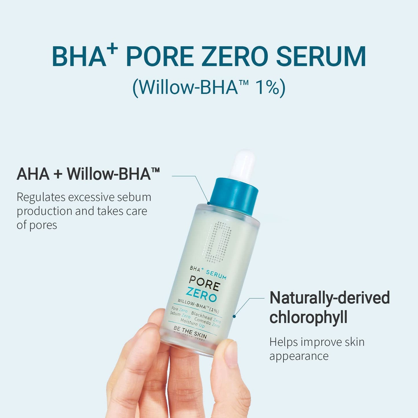 BE THE SKIN BHA+ Pore Zero Serum, Suero Facial Calmante 30ml