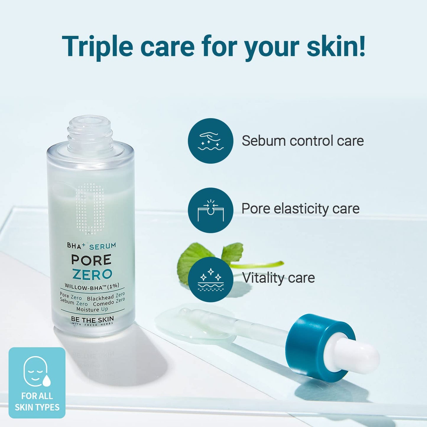 BE THE SKIN BHA+ Pore Zero Serum, Suero Facial Calmante 30ml