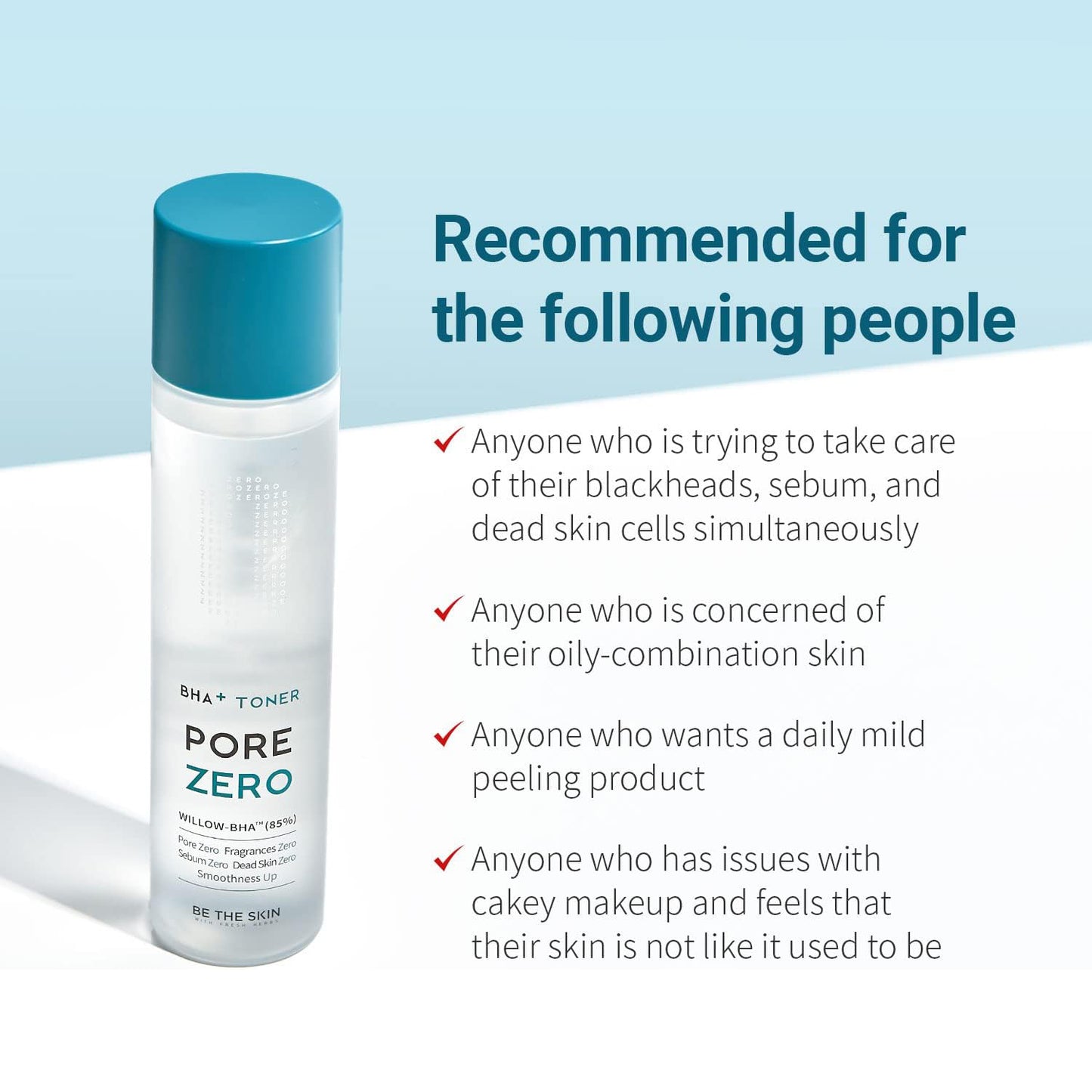 BE THE SKIN BHA+ Pore Zero Toner, Tónico Facial 150ml
