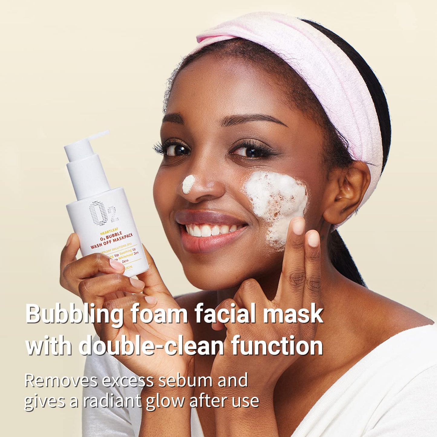 BE THE SKIN Heartleaf O2 Bubble wash off mask, Mascarilla Limpiadora 120ml