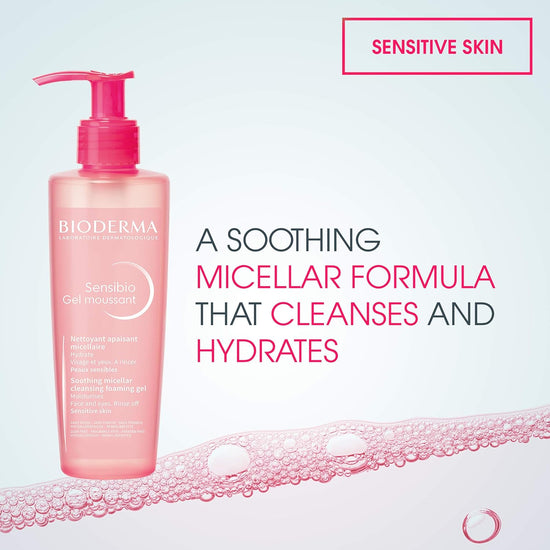 BIODERMA Sensibio Gel Moussant, Gel Micelar Espumoso Limpiador