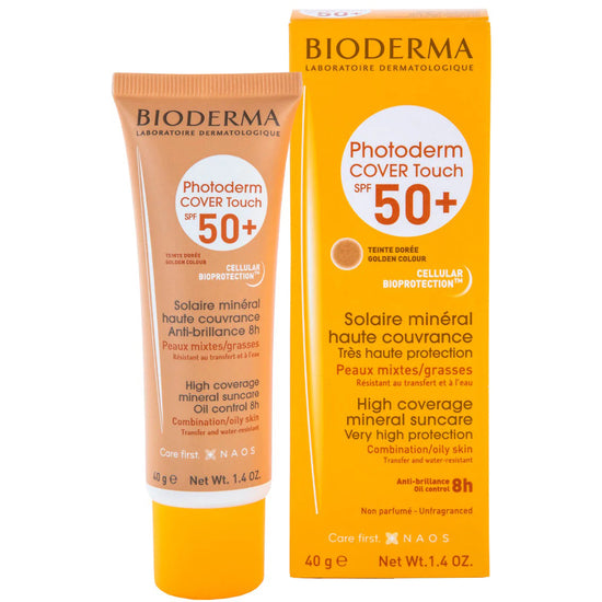 BIODERMA Protector Solar Photoderm COVER Touch MINERAL FPS 50, Dorado