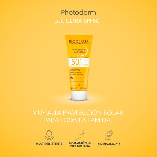 BIODERMA Protector Solar Photoderm Leche ULTRA para Toda la Familia FPS 50