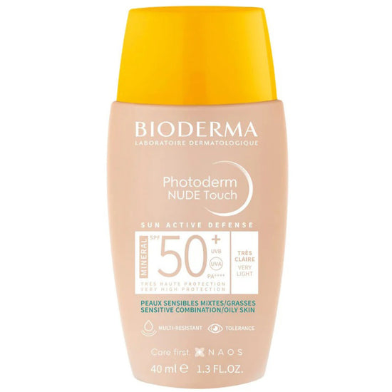 BIODERMA Protector Solar Photoderm Nude Touch FPS 50, Tono Muy Claro 40ml