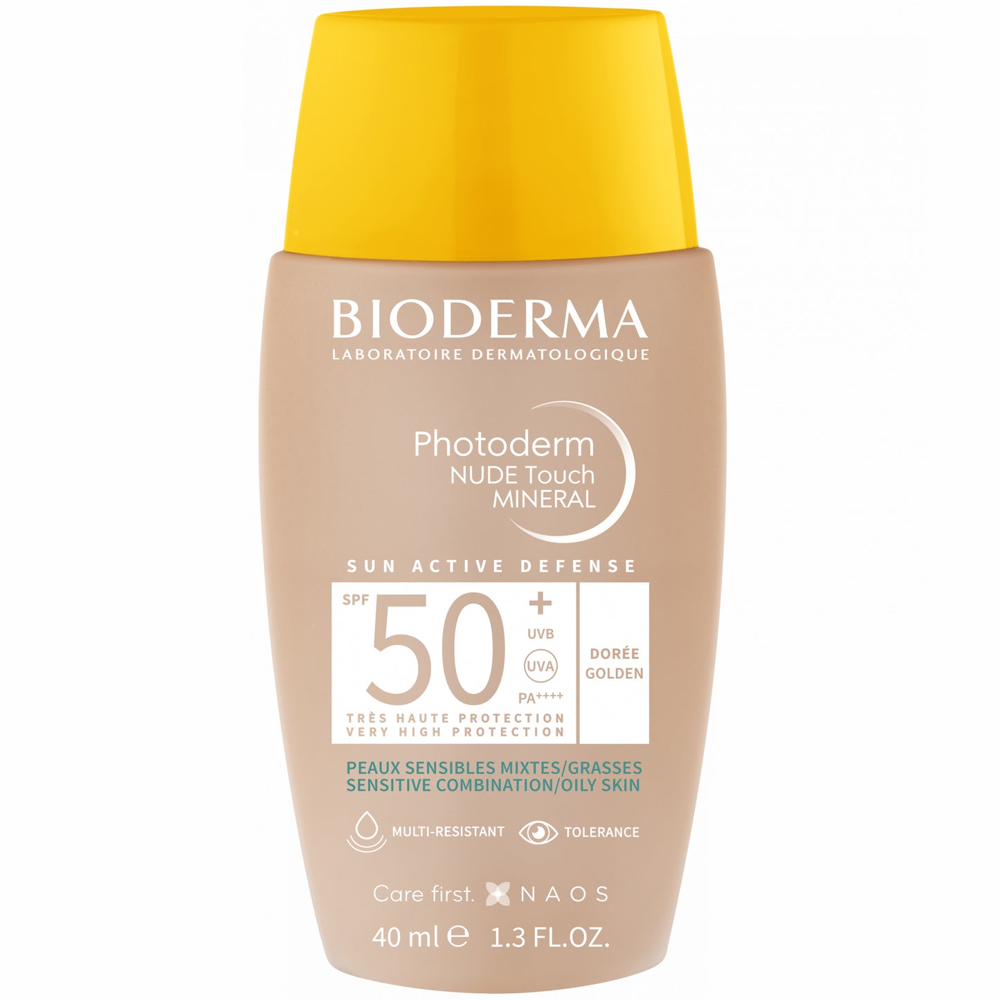 BIODERMA Protector Solar Photoderm Nude Touch FPS 50, Tono Dorado 40ml