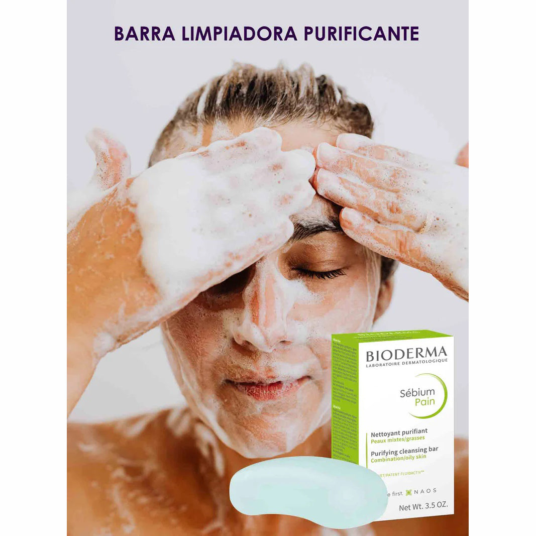 BIODERMA Sébium Barra Limpiadora Previene Imperfecciones, 100gr