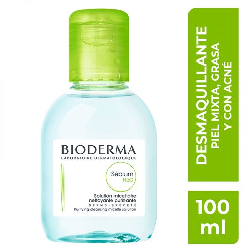 BIODERMA Sébium H2O, Agua Micelar Desmaquillante, Control de Brillo, 100ml