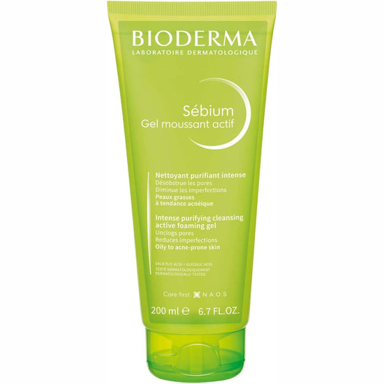 BIODERMA Sébium Gel moussant Actif, Higiene Intensiva Anti-Acné 200ml